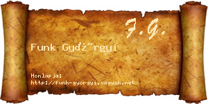 Funk Györgyi névjegykártya
